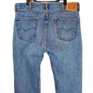 Levis 505 Mens Straight Leg Jeans Size 38x30 Denim Cotton